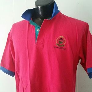 San Francisco Polo Shirt Magenta Pink Red SF Calif